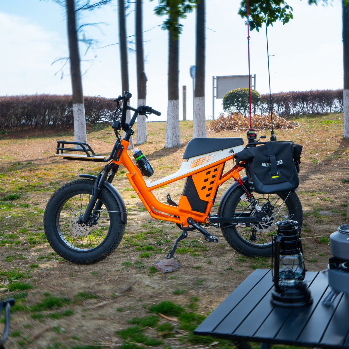 48V 50Ah Long Range Fat Tire Electric Bike for Adults, 750W Camping Ebike with 1500W Peak Motor