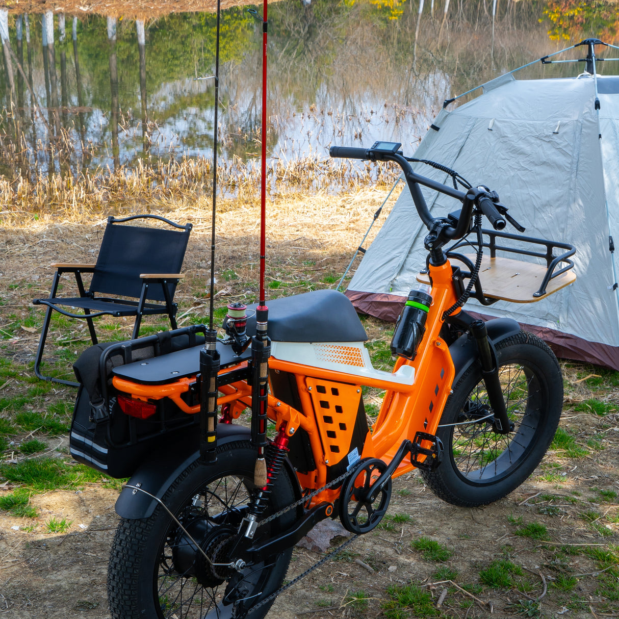 48V 50Ah Long Range Fat Tire Electric Bike for Adults, 750W Camping Ebike with 1500W Peak Motor