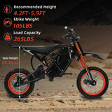 1500W Electric Dirt Bike for Adults, 48V 21Ah Lithium Battery Off-Road Electric Bike for Trail and City Riding