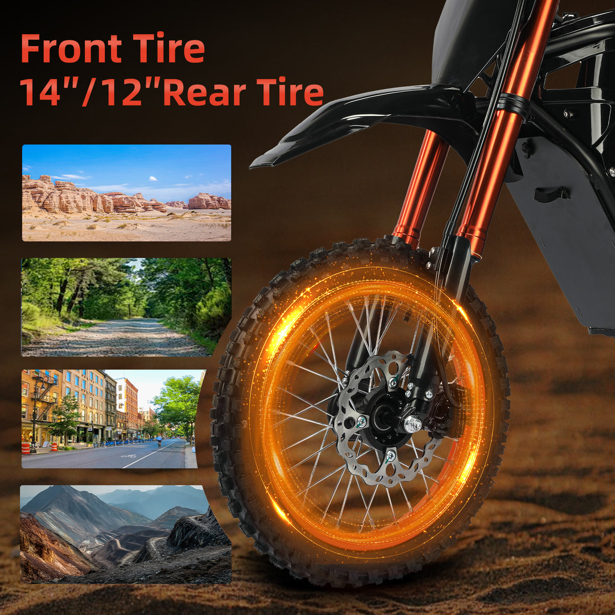 1500W Electric Dirt Bike for Adults, 48V 21Ah Lithium Battery Off-Road Electric Bike for Trail and City Riding