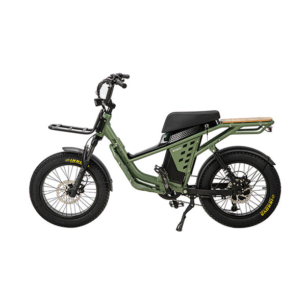 120 Miles Long Range Fat Tire Electric Bike for Adults, 750W Camping Ebike with 1500W Peak Motor
