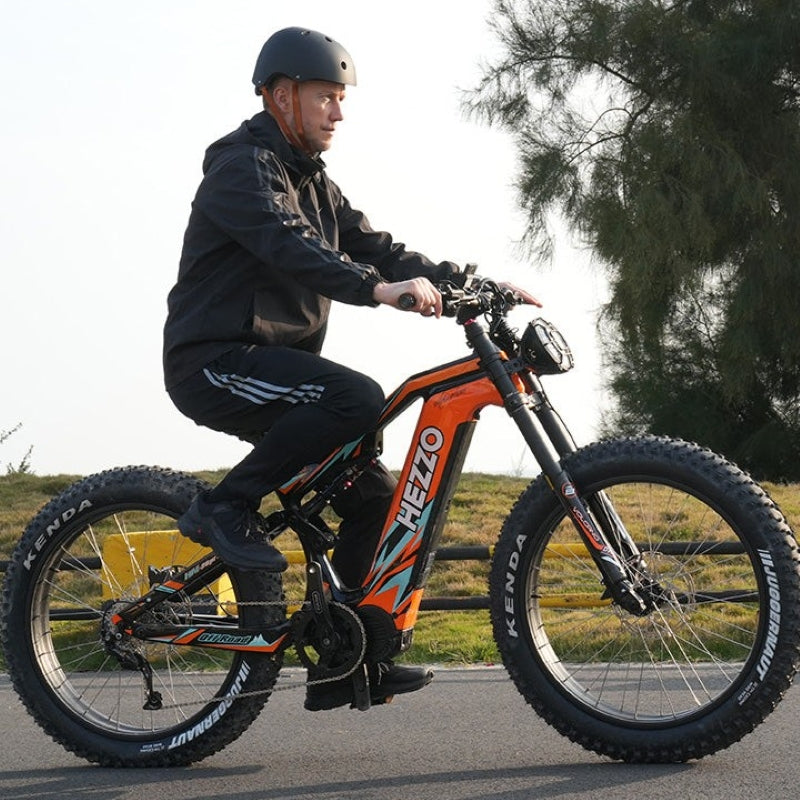 Premium Carbon Fiber Fat Tire eMTB with Bafang Mid-Drive Motor & 52V Samsung Battery