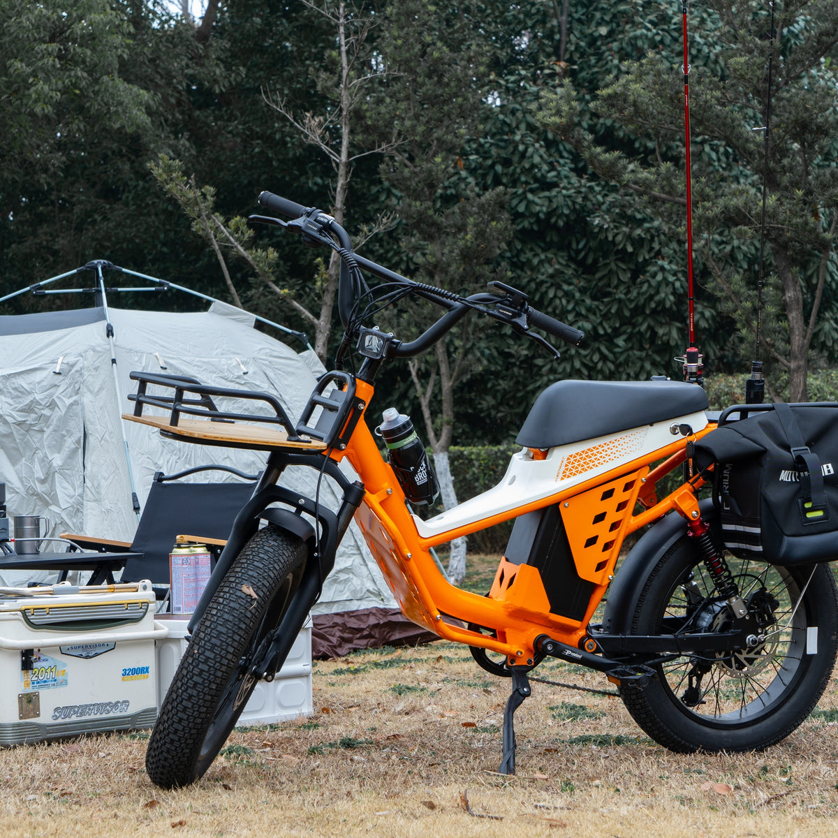 48V 50Ah Long Range Fat Tire Electric Bike for Adults, 750W Camping Ebike with 1500W Peak Motor