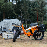 48V 50Ah Long Range Fat Tire Electric Bike for Adults, 750W Camping Ebike with 1500W Peak Motor
