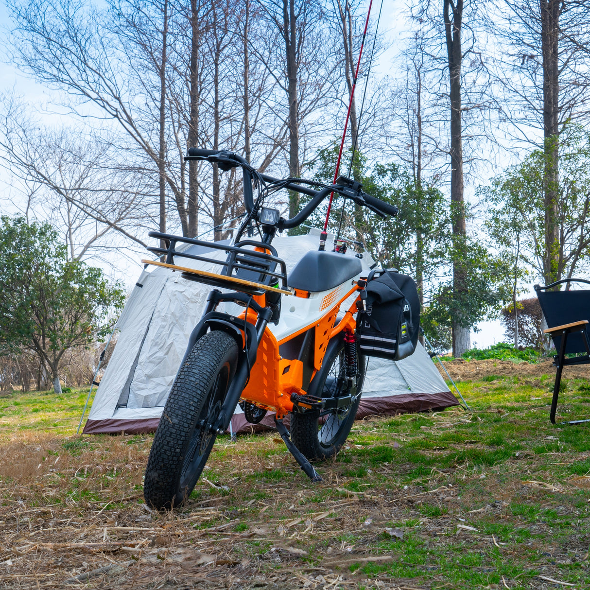 48V 50Ah Long Range Fat Tire Electric Bike for Adults, 750W Camping Ebike with 1500W Peak Motor