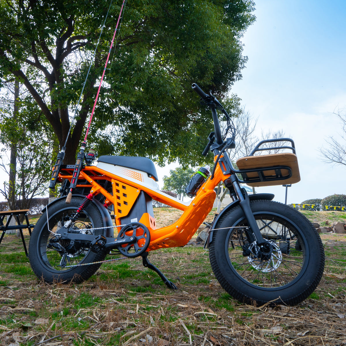 48V 50Ah Long Range Fat Tire Electric Bike for Adults, 750W Camping Ebike with 1500W Peak Motor