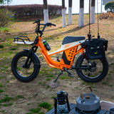 48V 50Ah Long Range Fat Tire Electric Bike for Adults, 750W Camping Ebike with 1500W Peak Motor