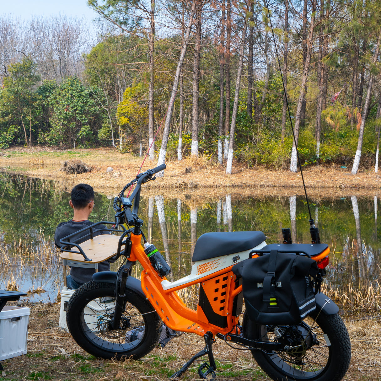 48V 50Ah Long Range Fat Tire Electric Bike for Adults, 750W Camping Ebike with 1500W Peak Motor